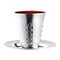 Shiny Metallic Aluminum Silver Round Plastic Saucers and Kiddush Cup Value Set (120 Settings)